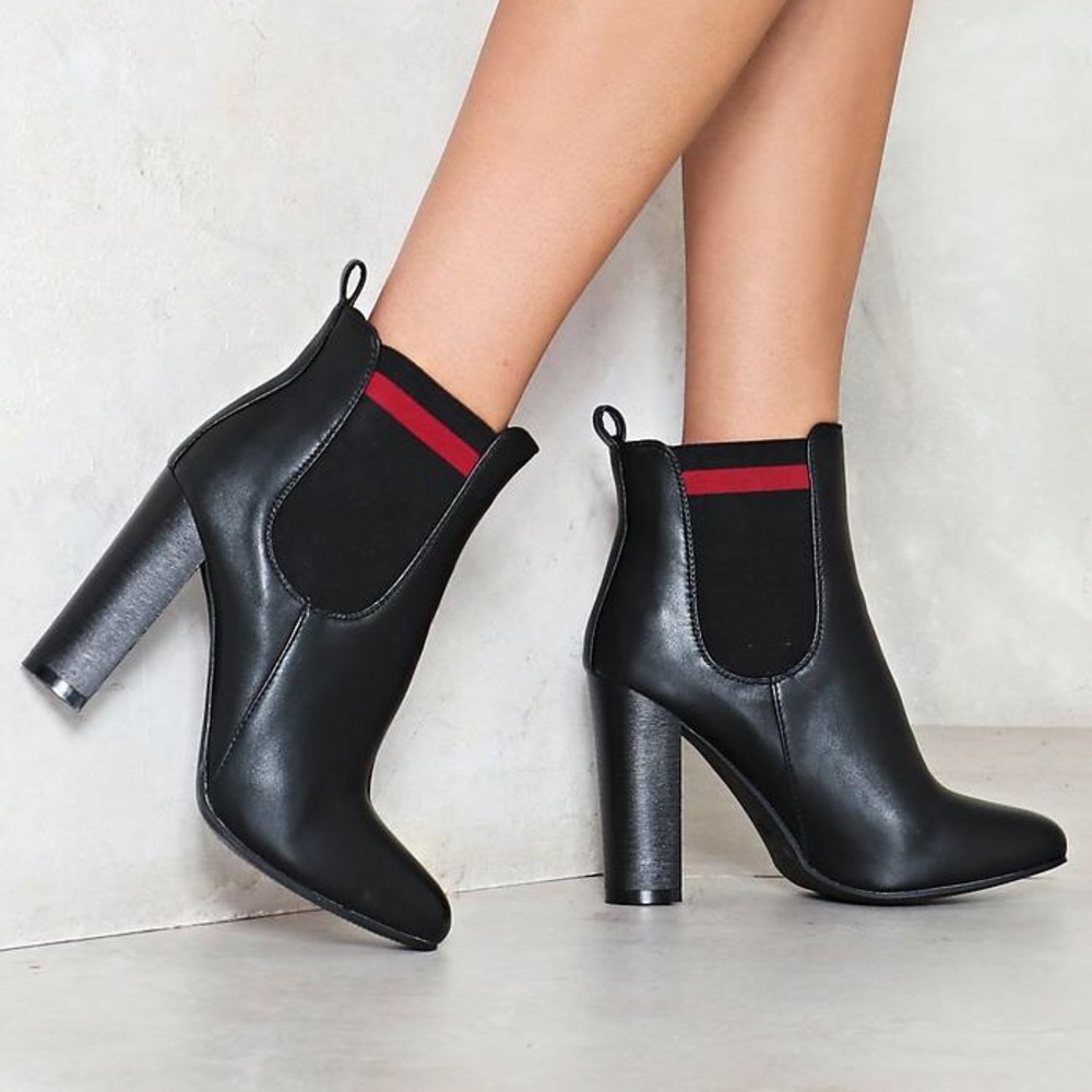 Nasty Gal Leather Ankle Booties